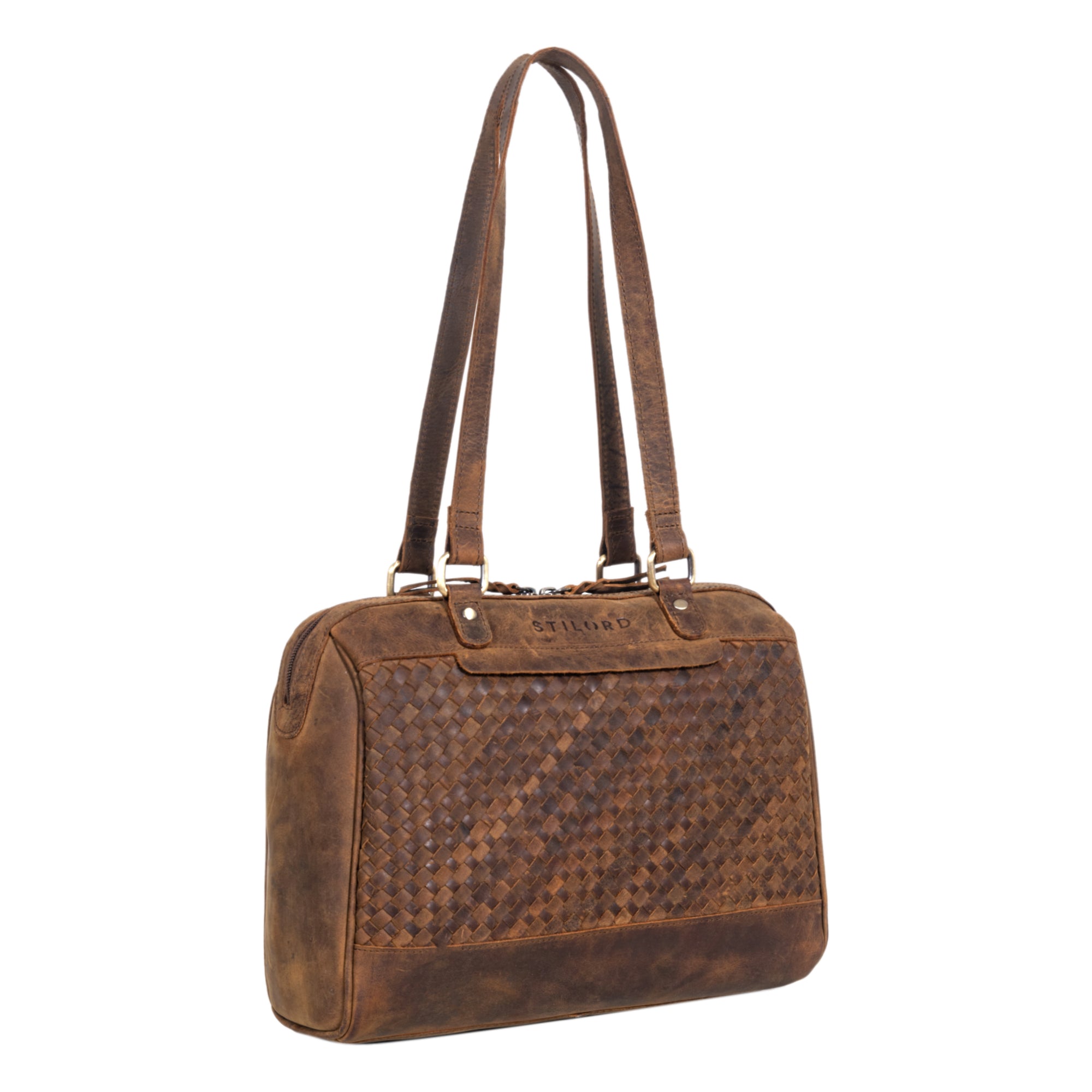 Große Schultertasche Damen Leder