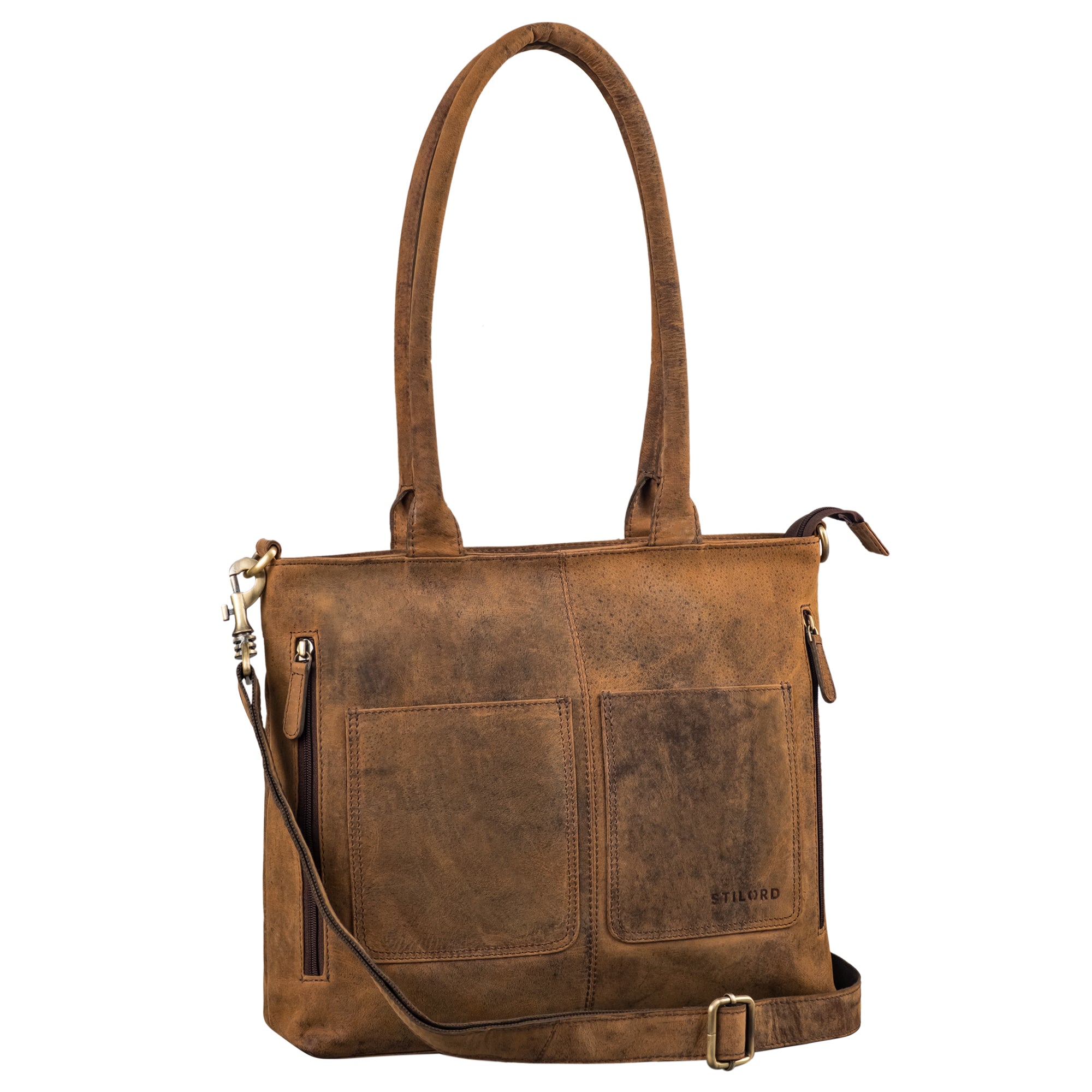 Henkeltasche Damen Leder Groß Braun