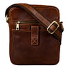 "Brent" Malá Kožená Messenger Taška Crossbody Pánska Taška cez Rameno