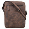 "Fox" Pánska Kožená Vintage Messenger Taška Malá a Praktická