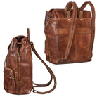 Grosser Schulrucksack Leder braun
