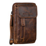 "Mael" 2-in-1 Umhängetasche Herren Leder Handytasche Gürteltasche