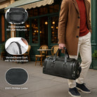 leder reisetasche klein schwarz