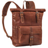"Herakles" Premium Kožený Rolltop Ruksak 17" na Laptop Veľký Vintage