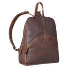 Damenrucksack Leder dunkelbraun schick